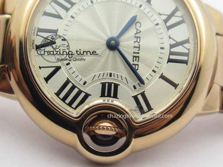 UrbanChic Ballon Bleu 33mm RG TW 1:1 Best Edition White Textured Dial On RG Bracelet Ronda Quartz V 10758