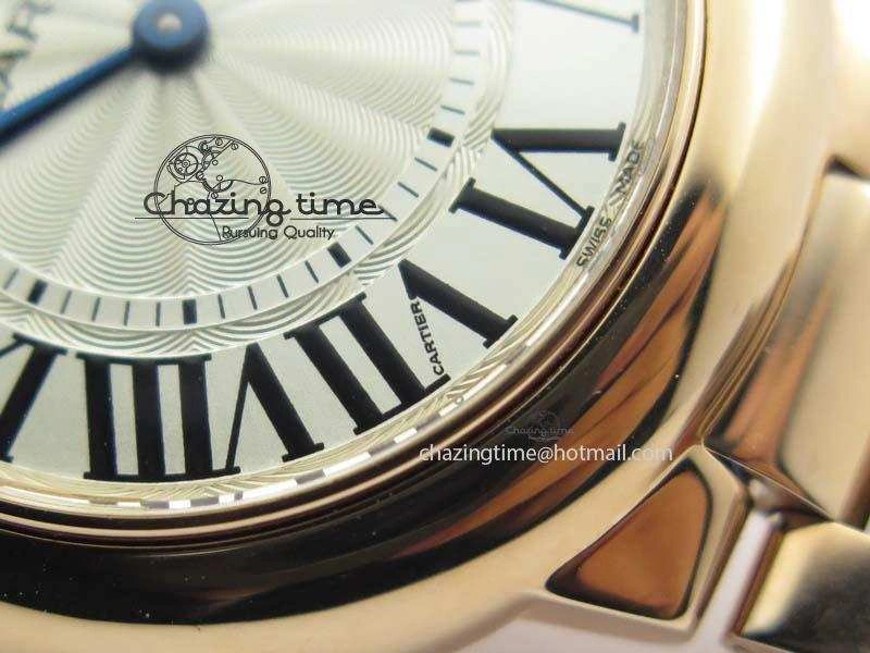 UrbanChic Ballon Bleu 33mm RG TW 1:1 Best Edition White Textured Dial On RG Bracelet Ronda Quartz V 10758