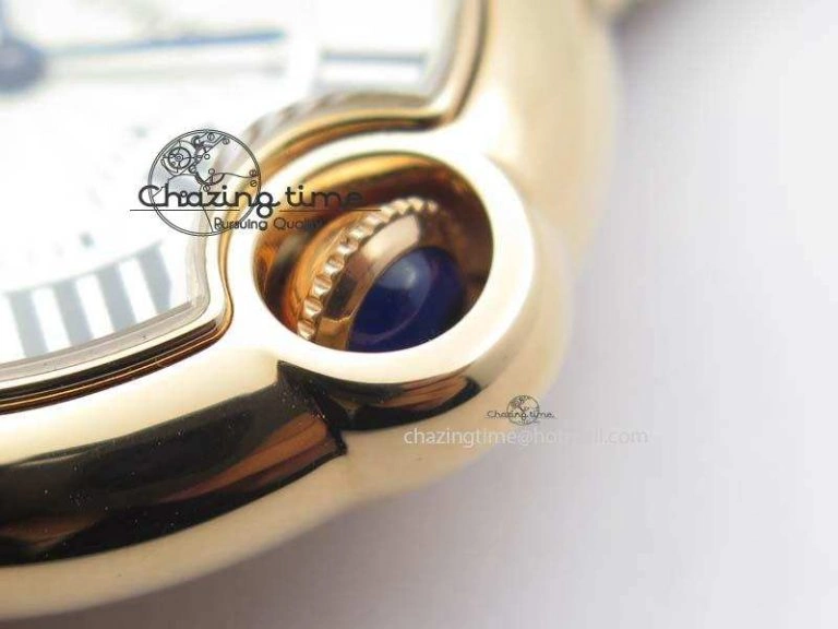 UrbanChic Ballon Bleu 33mm RG TW 1:1 Best Edition White Textured Dial On RG Bracelet Ronda Quartz V 10758