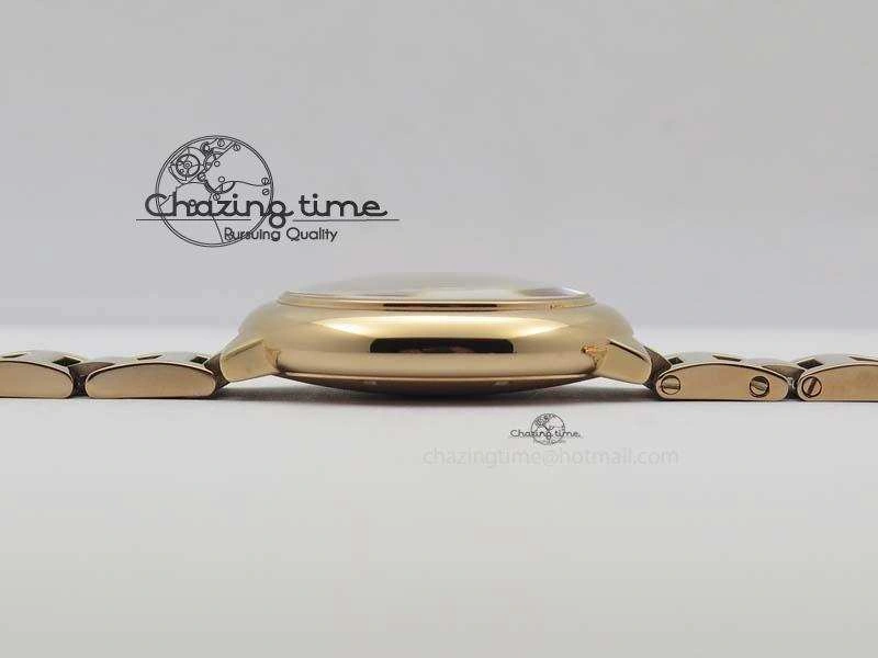 UrbanChic Ballon Bleu 33mm RG TW 1:1 Best Edition White Textured Dial On RG Bracelet Ronda Quartz V 10758