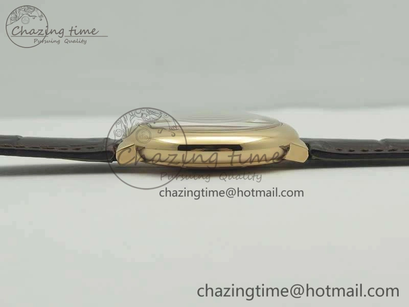 Ballon Bleu 33mm RG V6F 1:1 Best Edition White MOP Diam Dial On Leather Strap Quartz Seasonal 6253