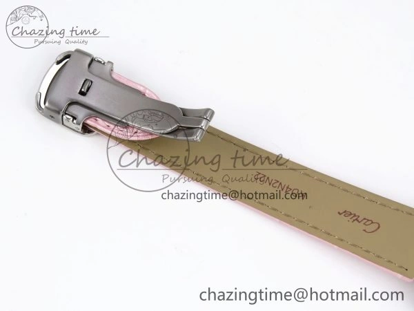 Elegant Ballon Bleu 33mm SS AF 1:1 Best Edition Pink Dial on Pink Leather Strap SEIKO NH05A 6030