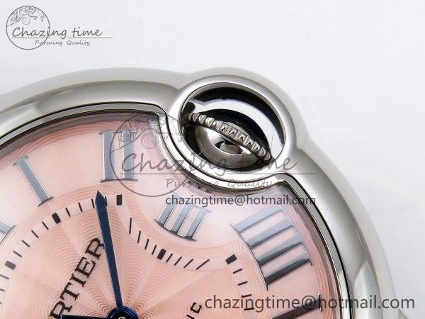 Ballon Bleu 33mm SS AF 1:1 Best Edition Pink Dial on SS Bracelet SEIKO NH05A Unique 6023