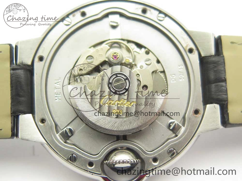 Supportive Ballon Bleu 33mm SS AF 1:1 Best Edition Pink MOP Dial on Pink Crocodile Strap NH05A 6132