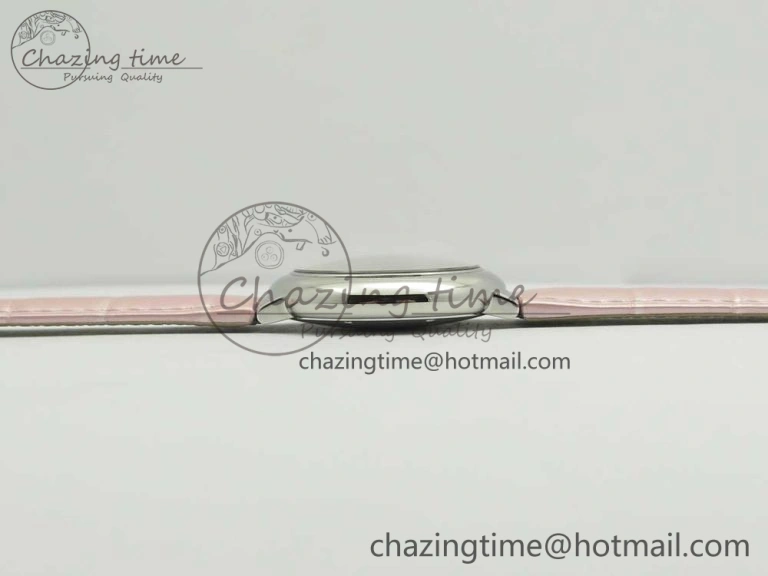 Supportive Ballon Bleu 33mm SS AF 1:1 Best Edition Pink MOP Dial on Pink Crocodile Strap NH05A 6132