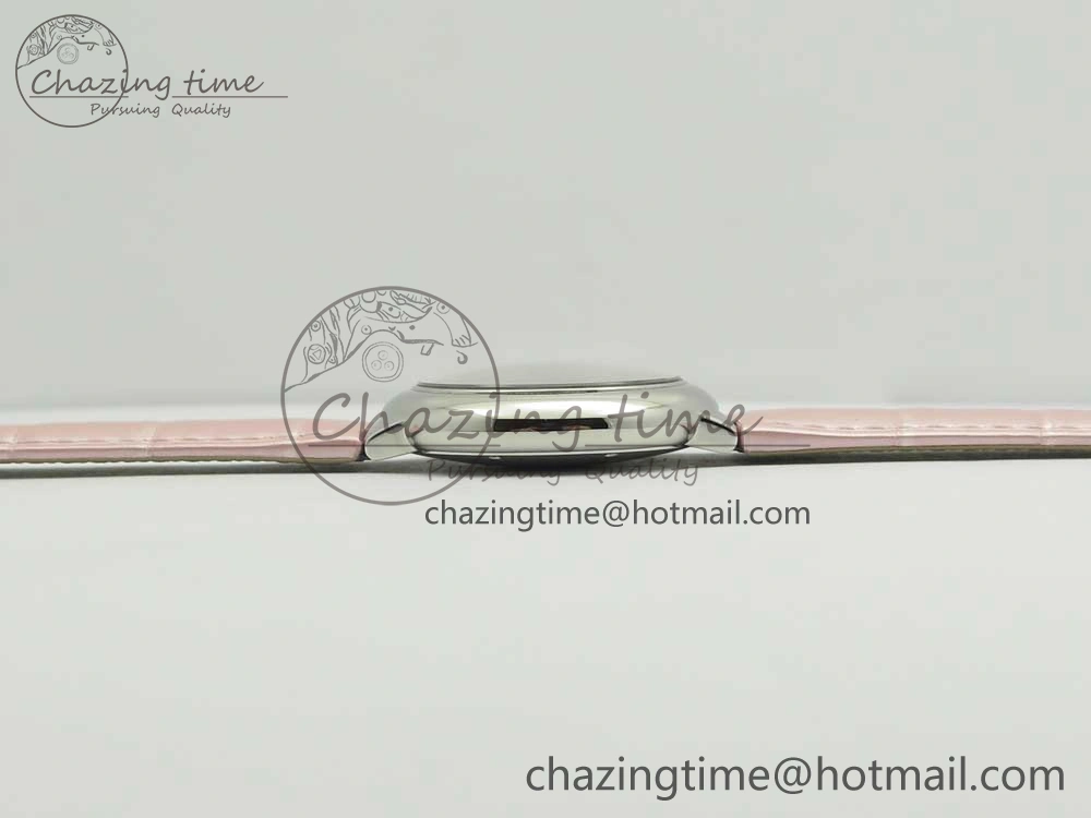 Ballon Bleu 33mm SS AF 1:1 Best Edition Pink Textured Dial On Pink Leather Strap Cal. ModernLook 6235