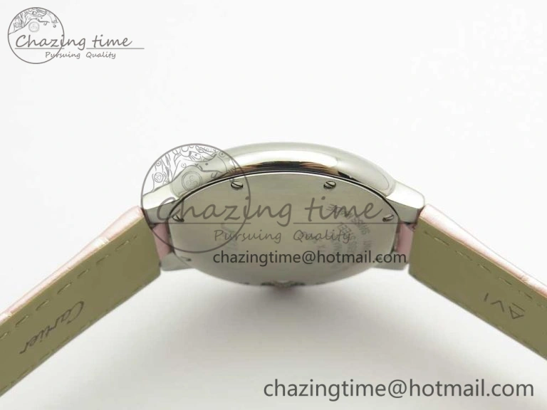 Ballon Bleu 33mm SS AF 1:1 Best Edition Pink Textured Dial On Pink Leather Strap Cal. ModernLook 6235