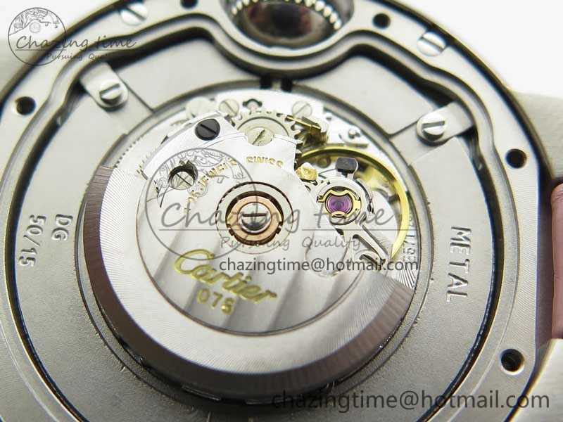 Ballon Bleu 33mm SS AF 1:1 Best Edition Pink Textured Dial On SS Bracelet Cal. TravelReady 6236