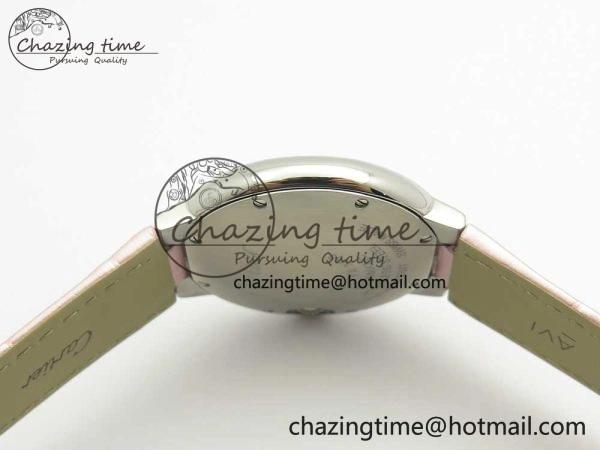 Ballon Bleu 33mm SS AF 1:1 Best Edition Pink Textured Dial on Pink Leather Strap Cal. Sleek 10578