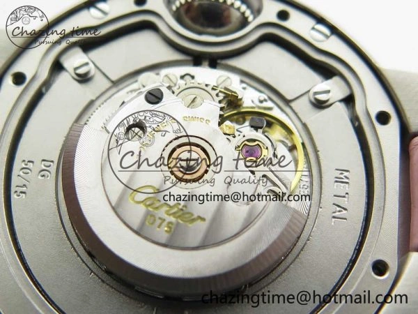 Ballon Bleu 33mm SS AF 1:1 Best Edition Pink Textured Dial on Pink Leather Strap Cal. Sleek 10578
