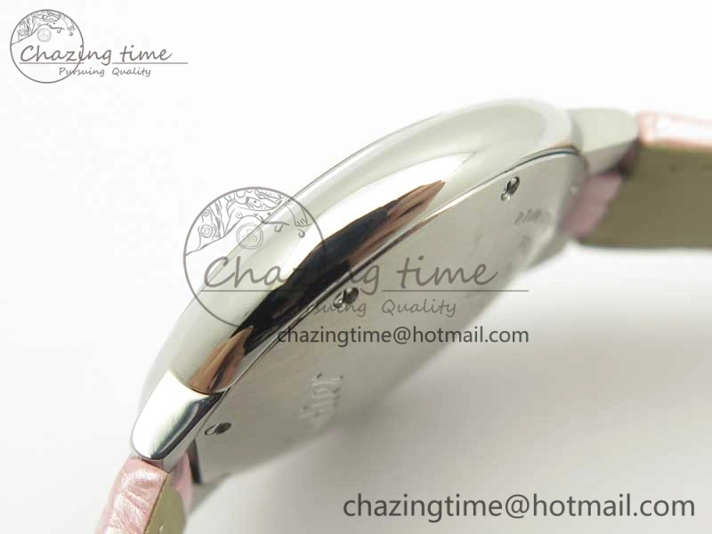 Ballon Bleu 33mm SS AF 1:1 Best Edition Pink Textured Dial on Pink Leather Strap SEIKO NH05A Breathable 6215