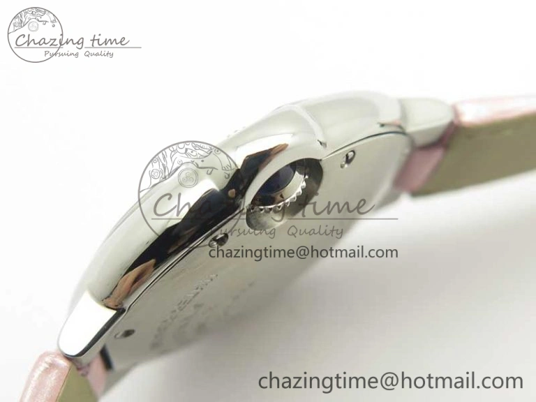 Ballon Bleu 33mm SS AF 1:1 Best Edition Pink Textured Dial on Pink Leather Strap SEIKO NH05A Breathable 6215