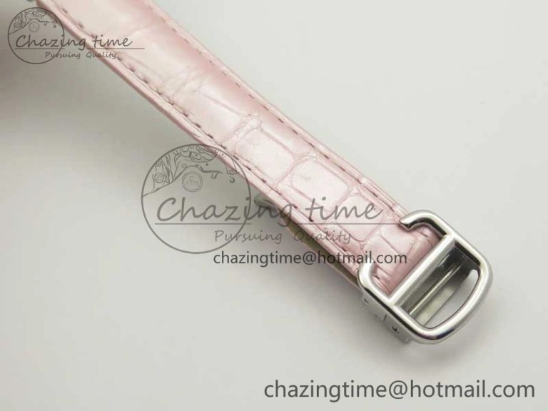 Ballon Bleu 33mm SS AF 1:1 Best Edition Pink Textured Dial on Pink Leather Strap SEIKO NH05A Breathable 6215