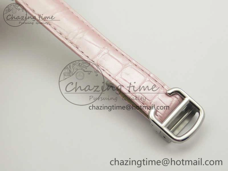 Ballon Bleu 33mm SS AF 1:1 Best Edition Pink Textured Dial on Pink Leather Strap SEIKO NH05A Breathable 6215
