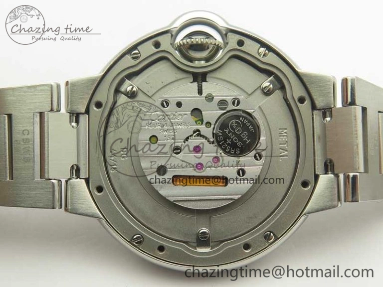 Ballon Bleu 33mm SS AF 1:1 Best Edition Pink Textured Dial on SS Bracelet Jap Quartz Effortless 10668