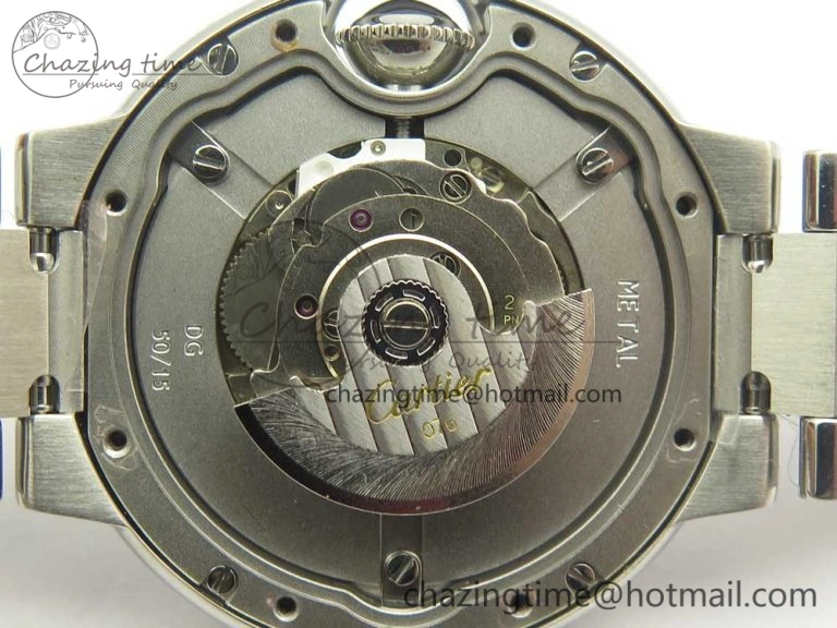 Chic Ballon Bleu 33mm SS AF 1:1 Best Edition Pink Textured Dial on SS Bracelet NH05A 6130