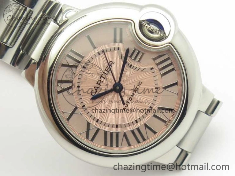 SunProtective Ballon Bleu 33mm SS AF 1:1 Best Edition Pink Textured Dial on SS Bracelet SEIKO NH05A 6217