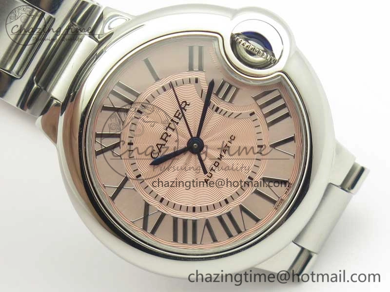 SunProtective Ballon Bleu 33mm SS AF 1:1 Best Edition Pink Textured Dial on SS Bracelet SEIKO NH05A 6217