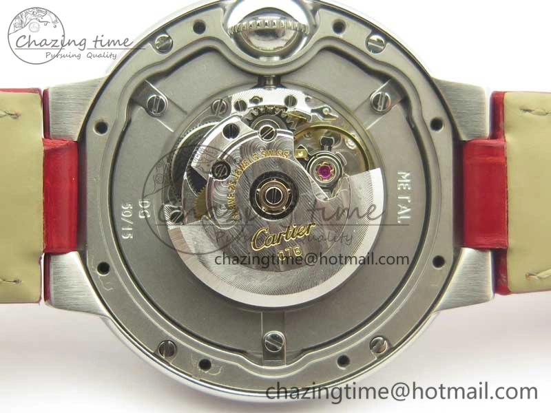 Ballon Bleu 33mm SS AF 1:1 Best Edition Red Dial on Red Croc Leather Strap Cal. Sophisticated 6220