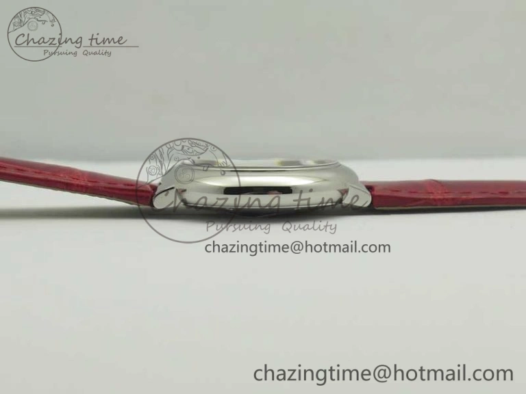 Ballon Bleu 33mm SS AF 1:1 Best Edition Red Dial on Red Croc Leather Strap SEIKO NH05A Stretchable 10701
