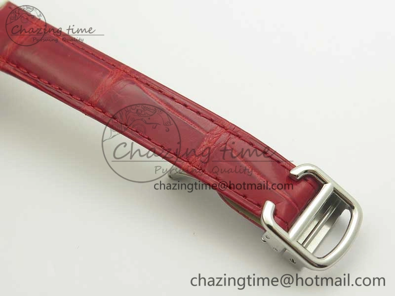 Ballon Bleu 33mm SS AF 1:1 Best Edition Red Dial on Red Croc Leather Strap SEIKO NH05A Stretchable 10701