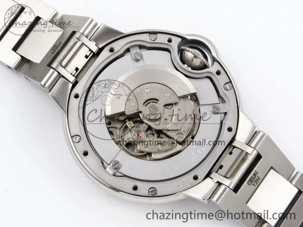 MultiPurpose Ballon Bleu 33mm SS AF 1:1 Best Edition Silver Dial Diamonds Bezel on SS Bracelet SEIKO NH05A (Quick Release) 6027