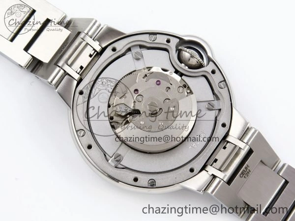 MultiPurpose Ballon Bleu 33mm SS AF 1:1 Best Edition Silver Dial Diamonds Bezel on SS Bracelet SEIKO NH05A (Quick Release) 6027