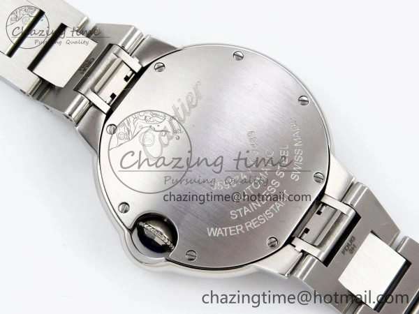 MultiPurpose Ballon Bleu 33mm SS AF 1:1 Best Edition Silver Dial Diamonds Bezel on SS Bracelet SEIKO NH05A (Quick Release) 6027