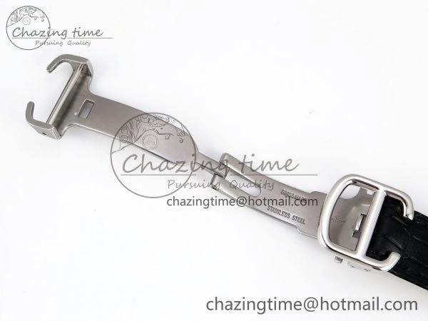 Ballon Bleu 33mm SS AF 1:1 Best Edition Silver Dial on Black Leather Strap SEIKO NH05A WeatherProof 6032