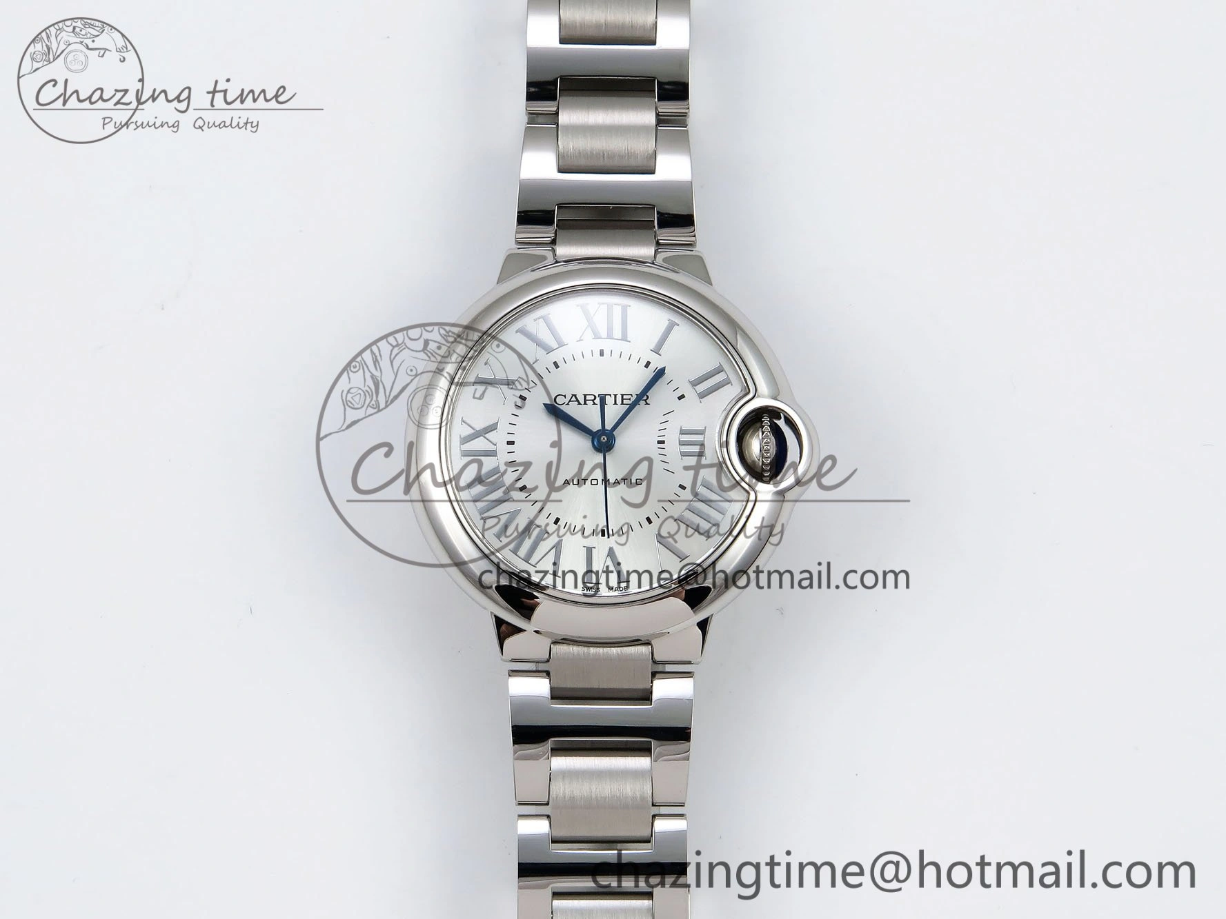 Comfortable Ballon Bleu 33mm SS AF 1:1 Best Edition Silver Dial on SS Bracelet SEIKO NH05A 6028