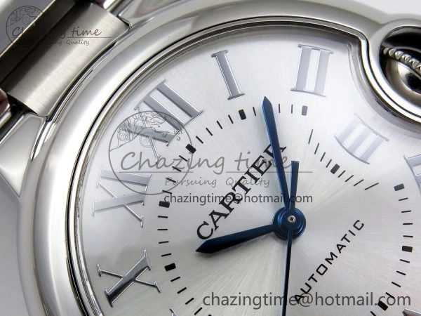 Comfortable Ballon Bleu 33mm SS AF 1:1 Best Edition Silver Dial on SS Bracelet SEIKO NH05A 6028