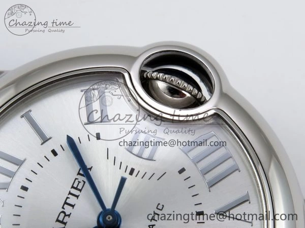 Comfortable Ballon Bleu 33mm SS AF 1:1 Best Edition Silver Dial on SS Bracelet SEIKO NH05A 6028