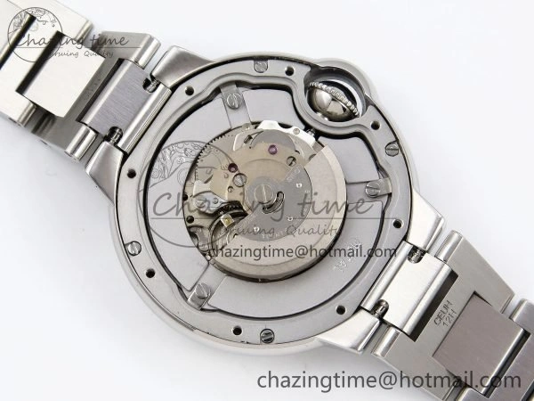 Ballon Bleu 33mm SS AF 1:1 Best Edition White Dial Diamonds Bezel on SS Bracelet SEIKO NH05A (Quick Release) Youthful 6024