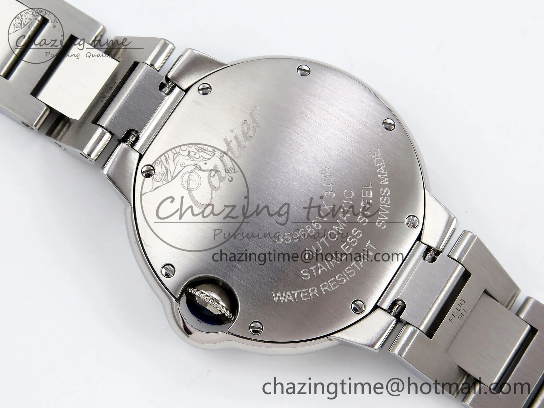 Ballon Bleu 33mm SS AF 1:1 Best Edition White Dial Diamonds Bezel on SS Bracelet SEIKO NH05A (Quick Release) Youthful 6024