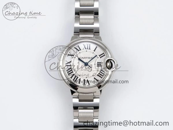 Packable Ballon Bleu 33mm SS AF 1:1 Best Edition White Dial on SS Bracelet SEIKO NH05A 6021