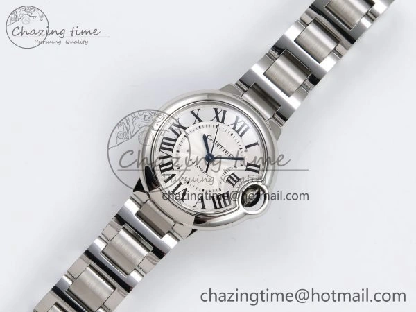Packable Ballon Bleu 33mm SS AF 1:1 Best Edition White Dial on SS Bracelet SEIKO NH05A 6021