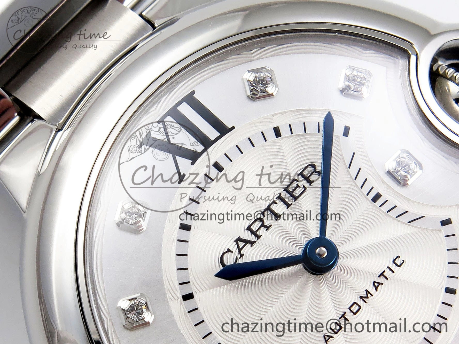 DailyWear Ballon Bleu 33mm SS AF 1:1 Best Edition White Diamonds Dial on SS Bracelet SEIKO NH05A 6025