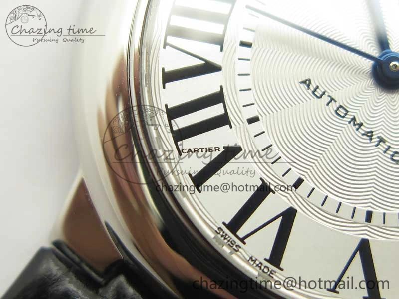 Youthful Ballon Bleu 33mm SS AF 1:1 Best Edition White Textured Dial On Black Leather Strap Cal. 6237