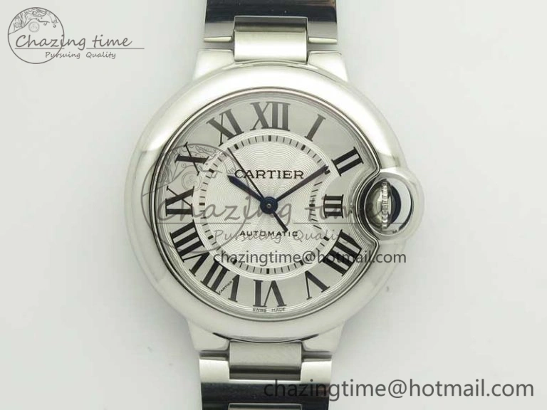 WeatherProof Ballon Bleu 33mm SS AF 1:1 Best Edition White Textured Dial On SS Bracelet Cal. 6234