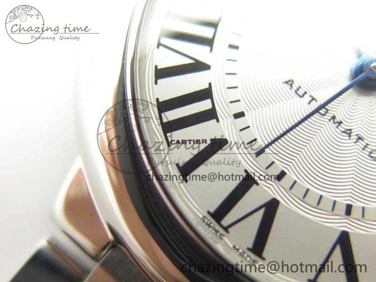 Attractive Ballon Bleu 33mm SS AF 1:1 Best Edition White Textured Dial On SS Bracelet Cal. 10715