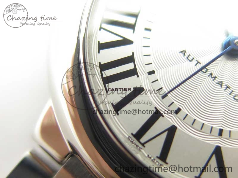 Attractive Ballon Bleu 33mm SS AF 1:1 Best Edition White Textured Dial On SS Bracelet Cal. 10715