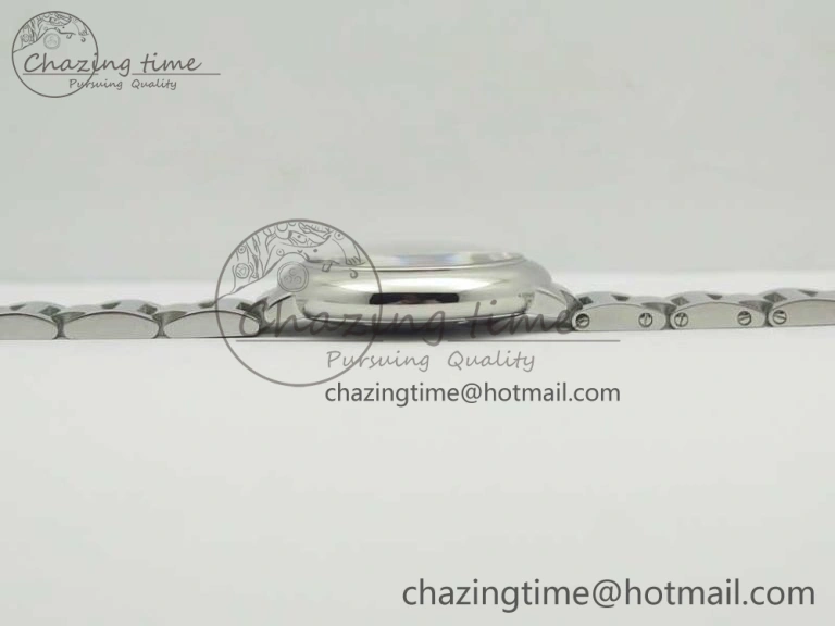 Attractive Ballon Bleu 33mm SS AF 1:1 Best Edition White Textured Dial On SS Bracelet Cal. 10715