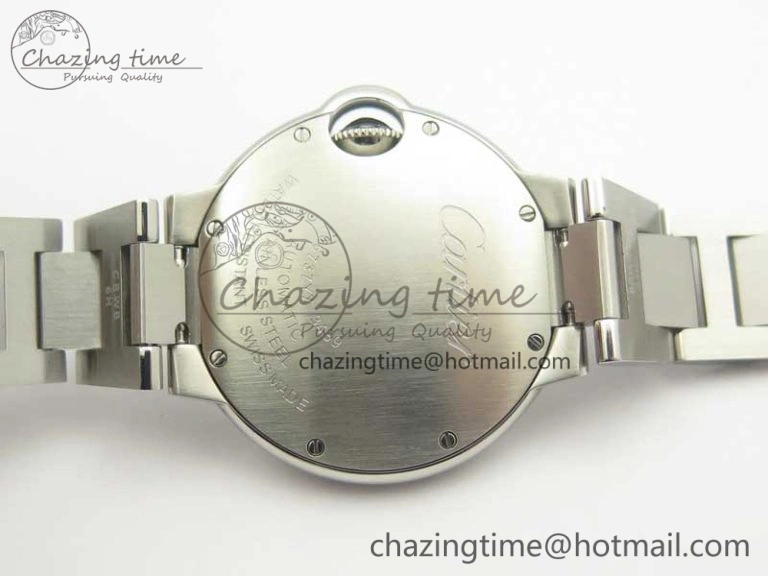 Attractive Ballon Bleu 33mm SS AF 1:1 Best Edition White Textured Dial On SS Bracelet Cal. 10715