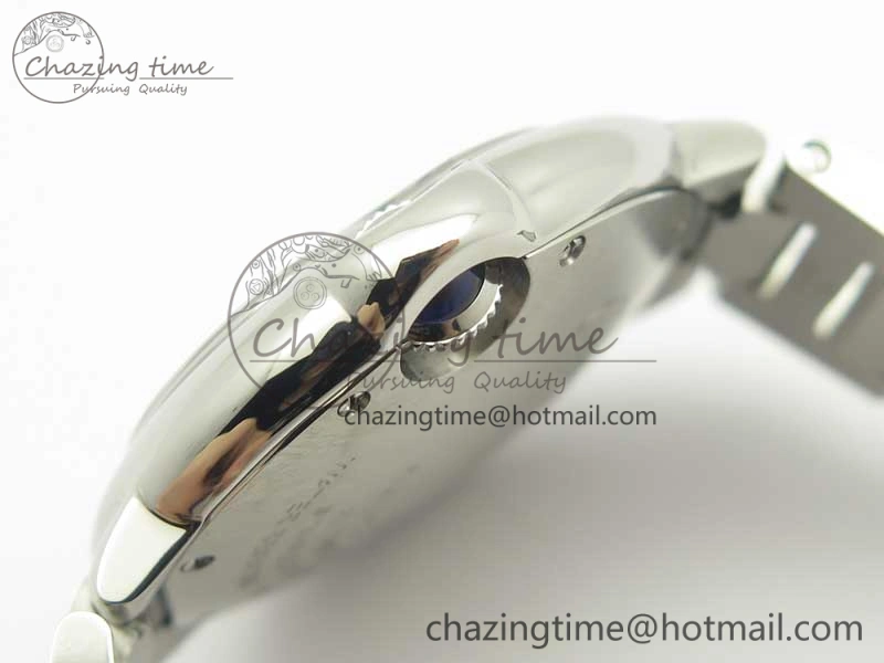 Attractive Ballon Bleu 33mm SS AF 1:1 Best Edition White Textured Dial On SS Bracelet Cal. 10715