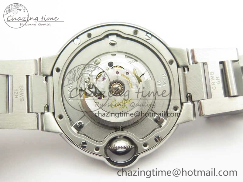 Attractive Ballon Bleu 33mm SS AF 1:1 Best Edition White Textured Dial On SS Bracelet Cal. 10715