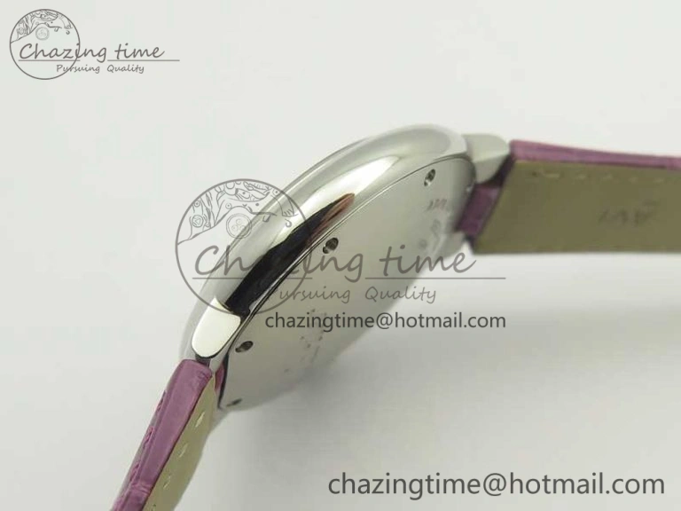 HighPerformance Ballon Bleu 33mm SS AF 1:1 Best Edition White Textured Dial on Crocodile Strap Jap Quartz 6199