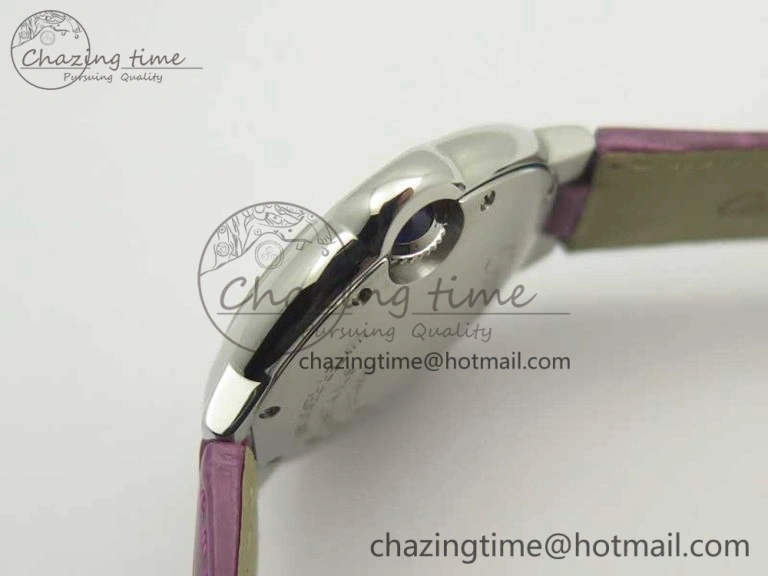 HighPerformance Ballon Bleu 33mm SS AF 1:1 Best Edition White Textured Dial on Crocodile Strap Jap Quartz 6199