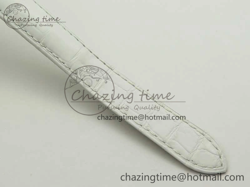 HighPerformance Ballon Bleu 33mm SS AF 1:1 Best Edition White Textured Dial on Crocodile Strap Jap Quartz 6199