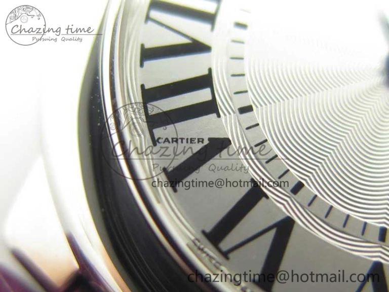 HighPerformance Ballon Bleu 33mm SS AF 1:1 Best Edition White Textured Dial on Crocodile Strap Jap Quartz 6199