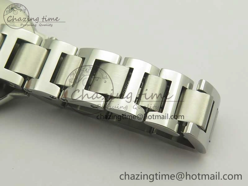 Ballon Bleu 33mm SS AF 1:1 Best Edition White Textured Dial on SS Bracelet Jap Quartz Refined 10669